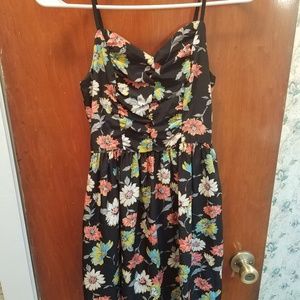 Black flowered dress